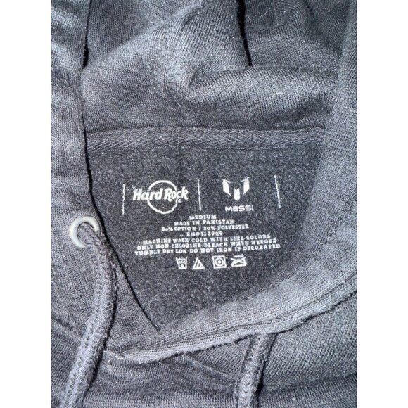 Lionel Messi Hard Rock Hoodie Live Greatness Black Pink Medium Cotton/Polyester - Picture 6 of 6